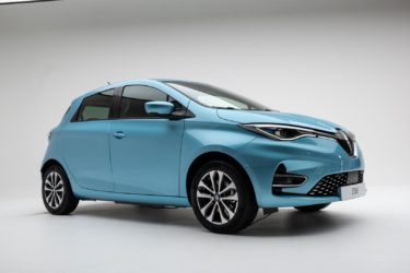 Blauer Renault Zoe Elektroauto